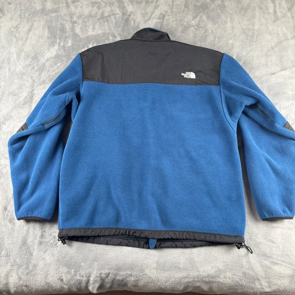 The North Face Blue Black Full Zip Fleece Jacket‎ Men's Polartec Outdoor Size L